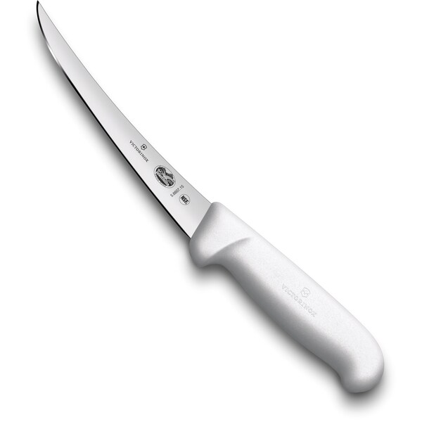 Swiss Army Brands Victorinox 5660715 Kitchen Fibrox Pro - Haccp White Boning - Curved, 6In Semi-Stiff Blade VIC-5.6607.15 - main